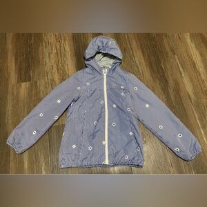 Carter's windbreaker Daisy striped lightweight jacket girls  XL 8 hooded